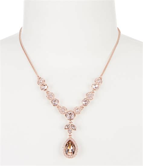 givenchy rose gold halo necklace|givenchy crystal necklace.